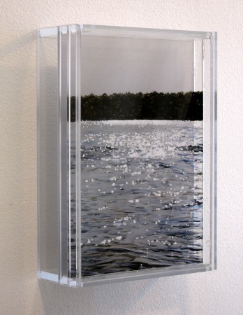 Inlet, Pocasset, 5x7" acylic on multiple acrylic panels, © Jess Hurley Scott