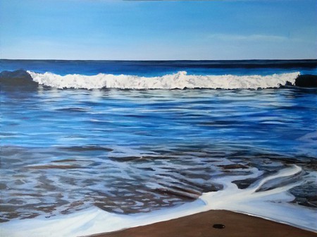 "Minot Tide", 36 x 48", acrylic on canvas. © Jess Hurley Scott, scituate, painting, seascape, contemporary art
