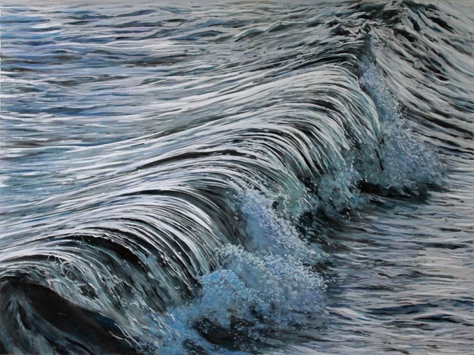 "Mercury, #3", 18" x 24" x 2", acrylic on multilayered acrylic panels, © 2015 Jess Hurley Scott