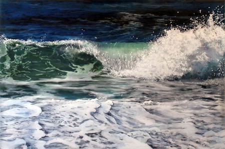 Acrylic on multiple acrylic panels. ©Jess Hurley Scott"And Again", 2015, 32" x 40", Acrylic on multiple acrylic panels. ©Jess Hurley Scott, painting, ocean painting, marine artist, art, painter, seascape, contemporary art, surfside, surf side, ocean wave painting, wave painting, marine art