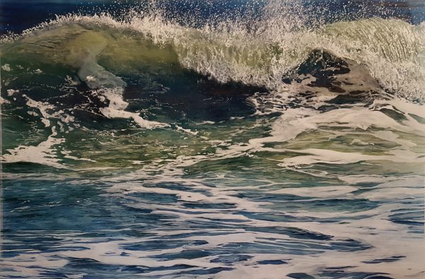 Jess Hurley Scott, dioramic panels, painting, ocean, seascape, acrylic painting, contemporary art, boston artist