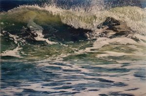 Jess Hurley Scott, dioramic panels, painting, ocean, seascape, acrylic painting, contemporary art, boston artist