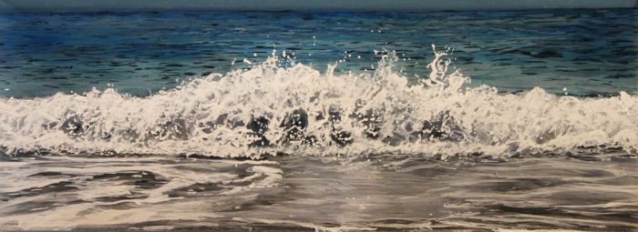 Jess Hurley Scott, dioramic panels, painting, ocean, seascape, acrylic painting, contemporary art, boston artist